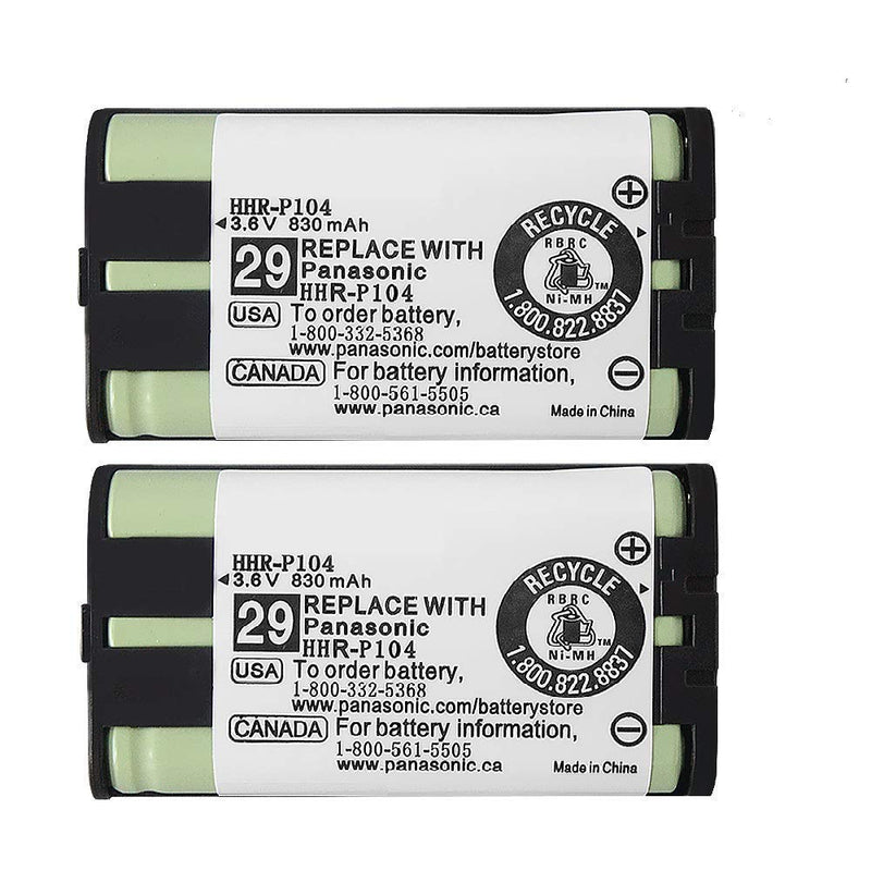 [Australia - AusPower] - 2PACK Cordless Phone HHR-P104 3.6V 830mAh Battery NI-MH AAA Rechargeable Battery for Panasonic Replacement Battery p104 
