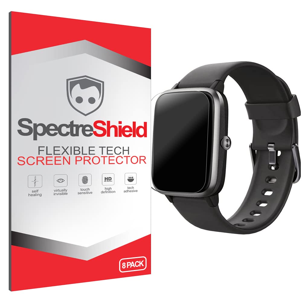 [Australia - AusPower] - [8-Pack] Spectre Shield Screen Protector for Willful Smartwatch Case Friendly Accessories Flexible Full Coverage Clear TPU Film 