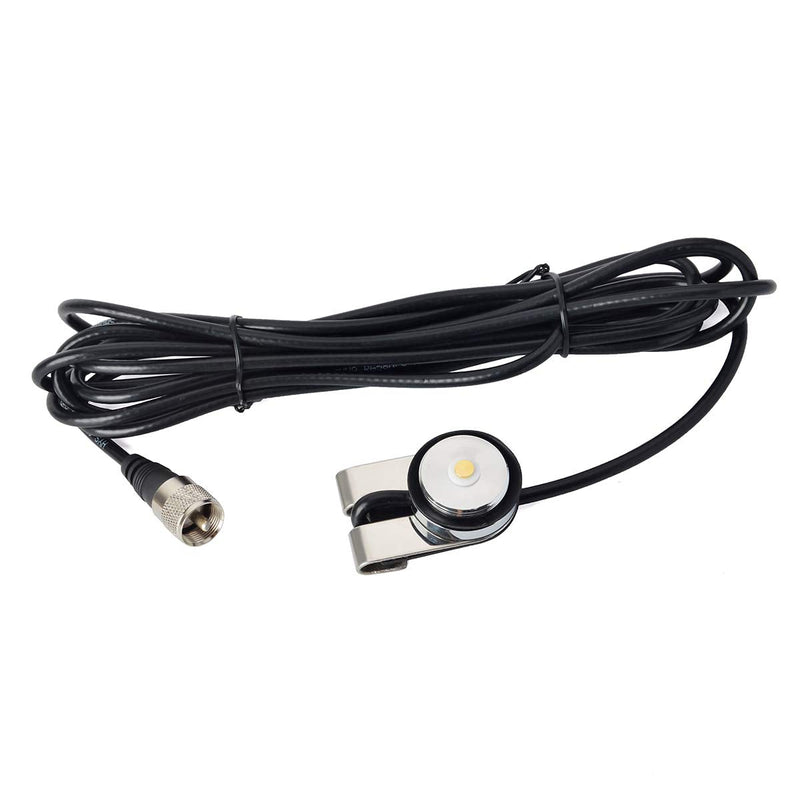 [Australia - AusPower] - HYSHIKRA NMO Antenna Bracket Mount with 4m (13.1ft) RG58 Cable with PL259 UHF-Male Connector for ICOM Yaesu Midland Motorola Mobile Radio Transceiver 