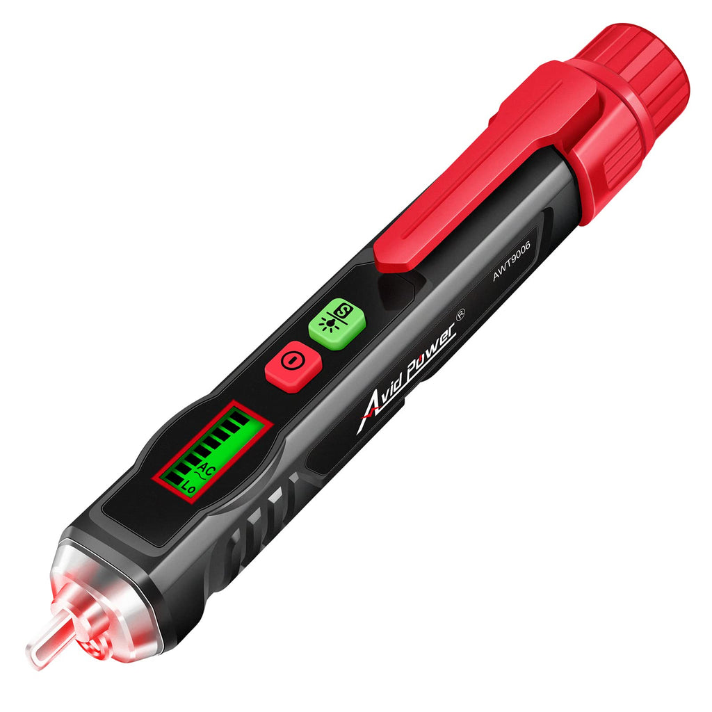 [Australia - AusPower] - AVID POWER Voltage Tester, Non Contact Voltage Tester Dual Range AC 12V-1000V/48V-1000V, Electric Tester Pen with LCD Display, Buzzer Alarm&Live/Null Wire Judgment, Flashlight 