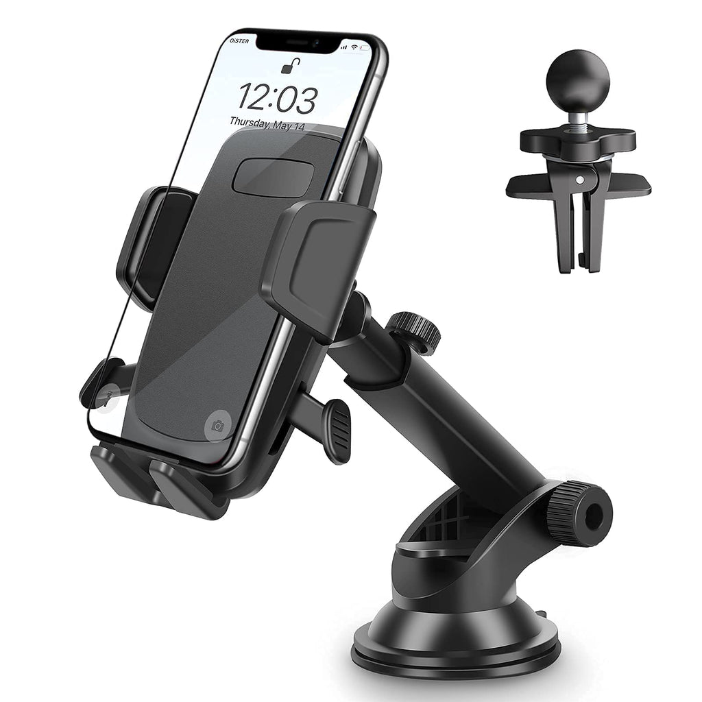 [Australia - AusPower] - Phone Mount for Car, Strong Suction Car Phone Mount for Windshield, Dashboard & Vent, Hand-Free Phone Mount for Car with Adjustable Rod 4.3-6.3", Cell Phone Holder Car for 4.7"-6.5" Phones 