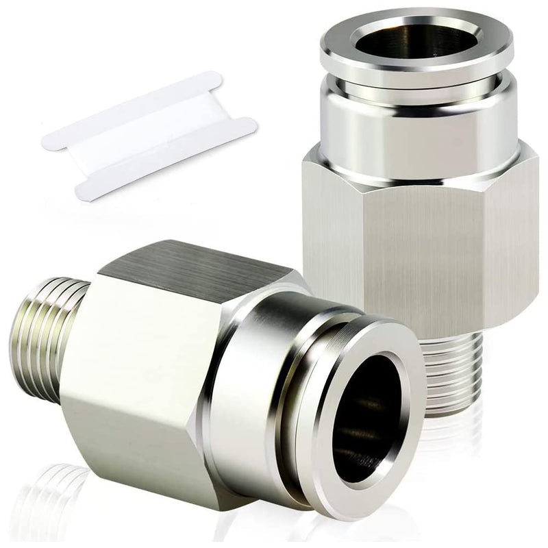 [Australia - AusPower] - TAILONZ PNEUMATIC 304 Stainless Steel Male Straight 1/4 Inch Tube OD x 1/8 Inch NPT Thread Push to Connect Fittings PC-1/4-N1 (Pack of 5) 1/4''OD 1/8''NPT 