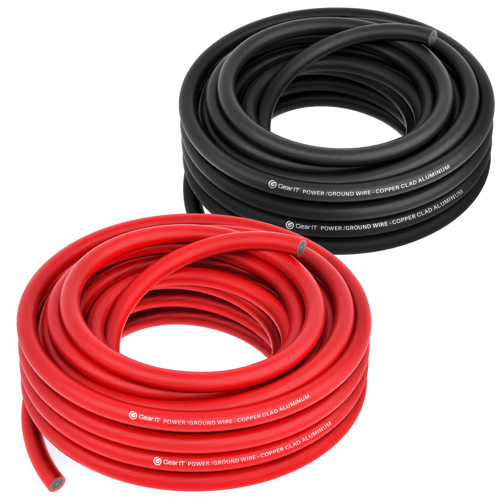 [Australia - AusPower] - GearIT Primary Automotive Wire 16 Gauge (50ft Each - Black/Red) Copper Clad Aluminum CCA - Power/Ground for Battery Cable, Car Audio, Wire, Trailer Harness, Electrical Wire - 100 Feet Total 16ga Wire 16 Gauge (50ft Each - Black/Red) 