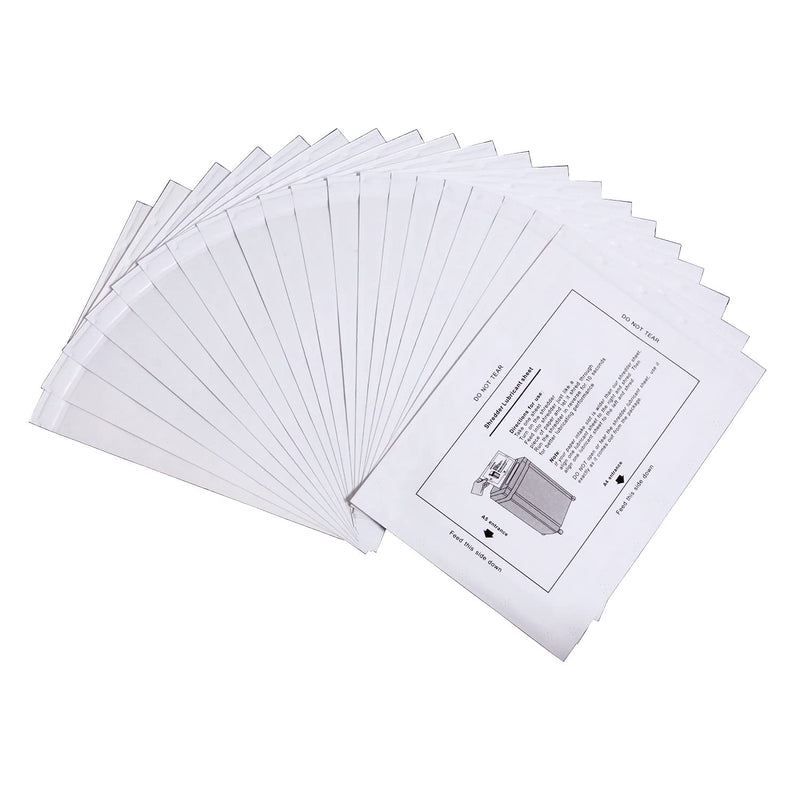 [Australia - AusPower] - EVNSIX 20 Pack Paper Shredder Sharpening Lubricating Shredder Sheets Lubricant Sheets 20Pack 