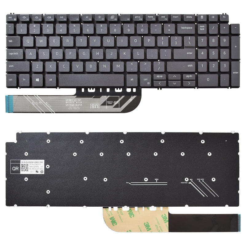 [Australia - AusPower] - SUNMALL Replacement Keyboard Compatible with Dell Inspiron 15 5501 5502 5508 5584 5590 5593 5594 5598.Inspiron 15 3501 3502 3505.Inspiron 15 7000 7590 7591 7791 Latitude 3510 US Layout No Backlit 
