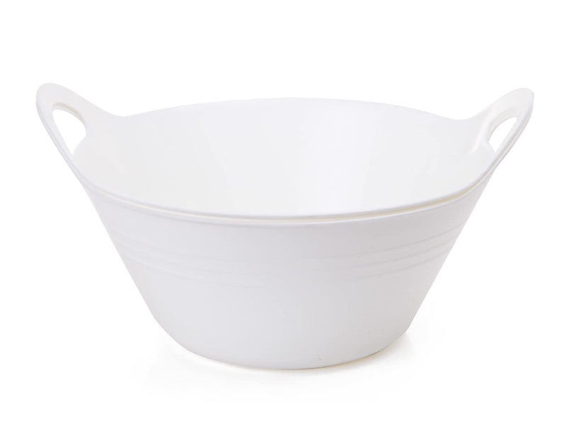 [Australia - AusPower] - Mintra Home Plastic Bowl With Handles (Large 2pk, White) Large 2pk 