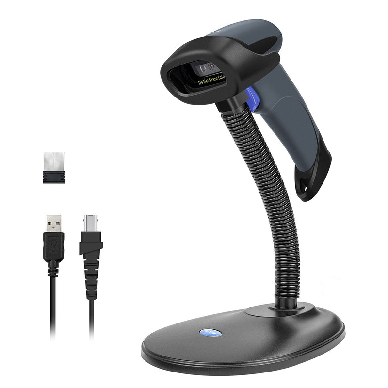 [Australia - AusPower] - NETUM Wireless 2D QR Barcode Scanner with Stand, 3 in 1 Bluetooth & 2.4GHz Wireless & USB Wired Automatic Bar Code Imager Reader Handhold Scanner Gun Compatible for Laptops, Computers, Cashier, POS 