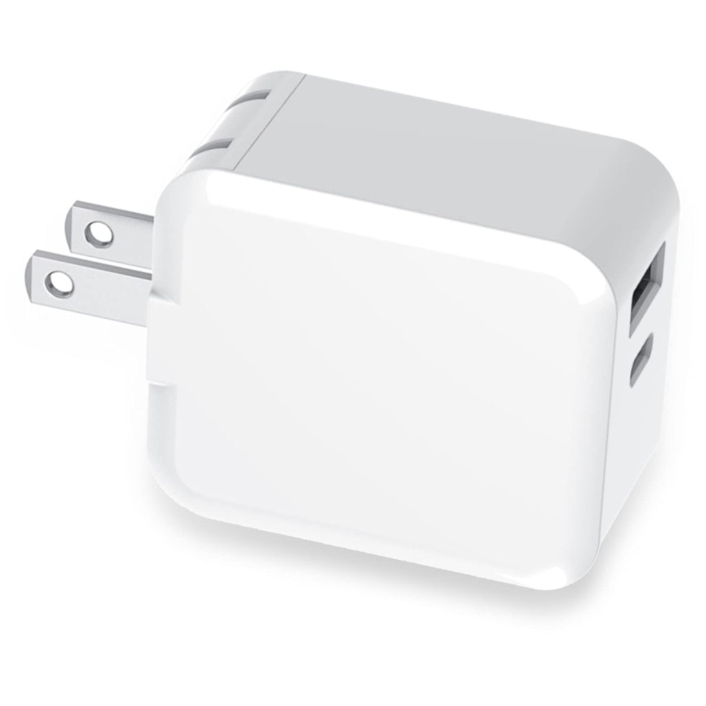 [Australia - AusPower] - USB C Fast Charger, Wangmai 30W A&C Dual-Port Foldable PD Type c Charger, USB C Wall Charger Block for iPhone 13/12/11/Pro Max/XS/XR/X,iPad Pro, Pixel, Galaxy, and More 