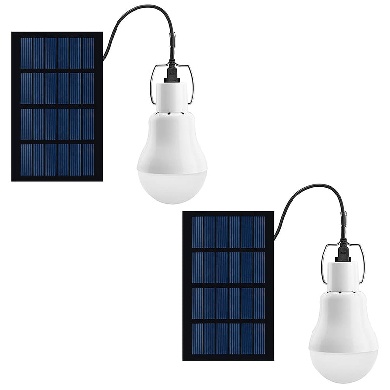 [Australia - AusPower] - Solar Light Bulbs, Portable Outdoor 130LM Solar Powered LED Light Bulb with 800mAh Rechargeable Battery for Chicken Coop Camping Hiking Tent Shed Patio Garden Barn (2Pack) 2pack 