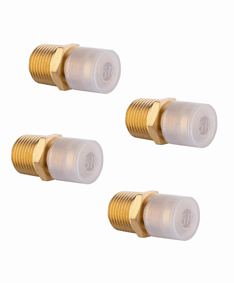 [Australia - AusPower] - (Pack of 4) Brass Tube Fitting for Propane Fitting, Half-Union, 3/8 in. Flare x 3/8 in. Male Pipe 