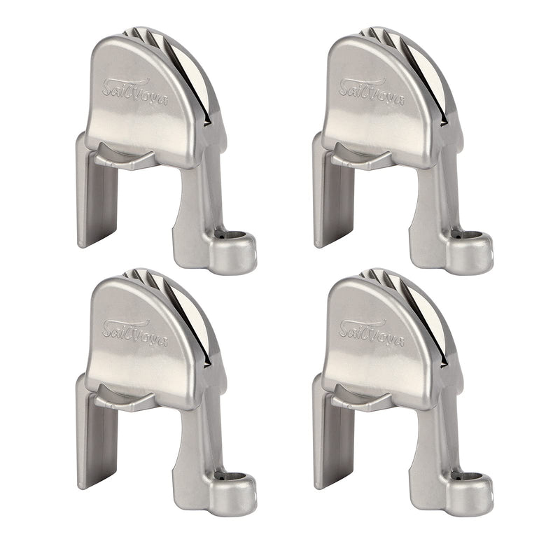 [Australia - AusPower] - Adjustable Pontoon Boat Square Rail Fender Cleat/Clip/Hanger for Bumper, 4 Pack 