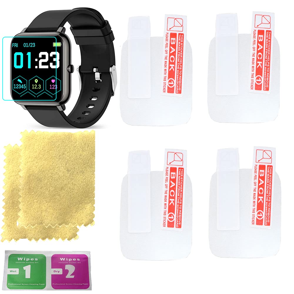 [Australia - AusPower] - Octelect high resolution screen protector for kalinco smart watch screen protectorwith 4PCS in one pack, Transparent 