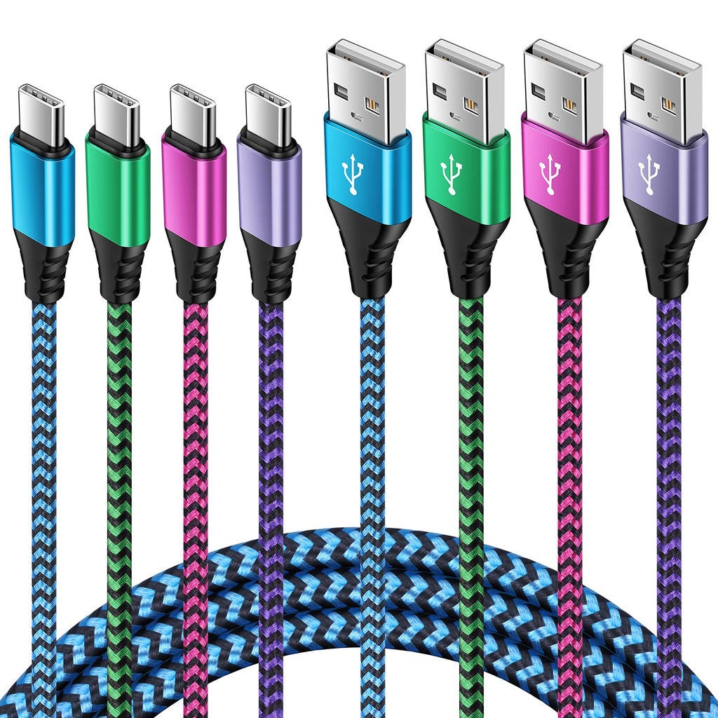 [Australia - AusPower] - iHoto USB Type C Cable Fast Charging,4Pack 6ft USBC Phone Power Charger Cord USB C Cable for Samsung Galaxy S21 Ultra 5G S20 FE Plus S10 S9 S8 A71 A51 A30 A20 A10, LG V50 V40, Moto Z 