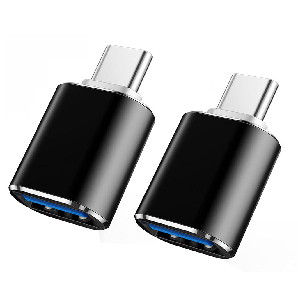[Australia - AusPower] - cozyroom USB Type-C to ,2 Pack USB-C 3.0 Adapter,OTG Adapter Converter Head OTG with MacBook Pro , Air 2020 and More Type C Devices (Black), 1.25inch X 0.5 X0.2inch Black 