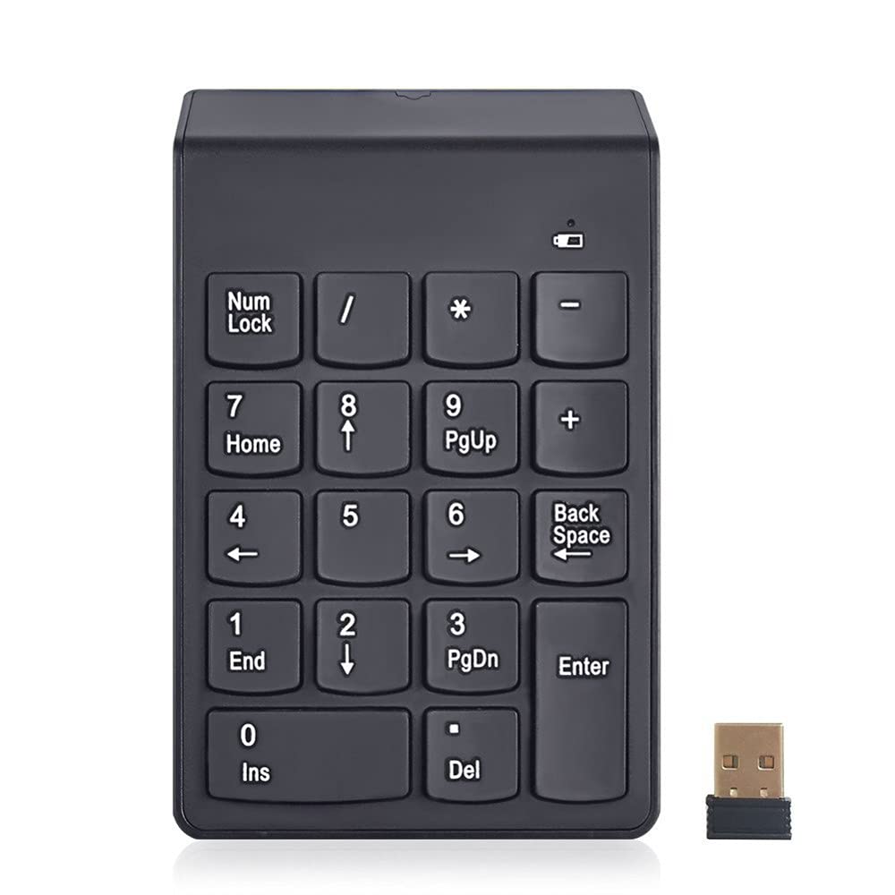[Australia - AusPower] - USB Numeric Keypad Wireless Number Pad 18 Keys Mini Digital Keyboard for iMac/MacBook Air/Pro Laptop PC Notebook Desktop 