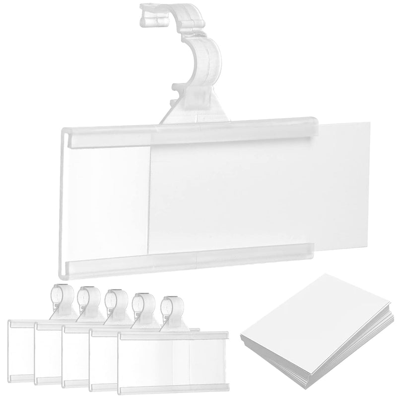 [Australia - AusPower] - Reusable Plastic Wire Shelf Label Holder, for Pantry Retail Shopping Mall Store, Supermarket UPC Price Card & Ticket Display, Strong & Easy Clip Design Tight Snap Lock Closure. 1-1/4" H X 3" W (100) 100 