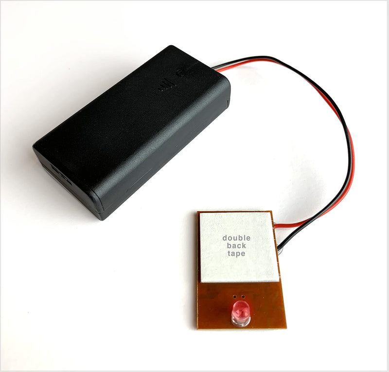 [Australia - AusPower] - Blue Charm Fake Car Alarm, 1.5 Year Continuous Usage Battery Life, Red Blinking LED Light with Pre-Wired Battery Holder, (2xAA Batteries not Included) 