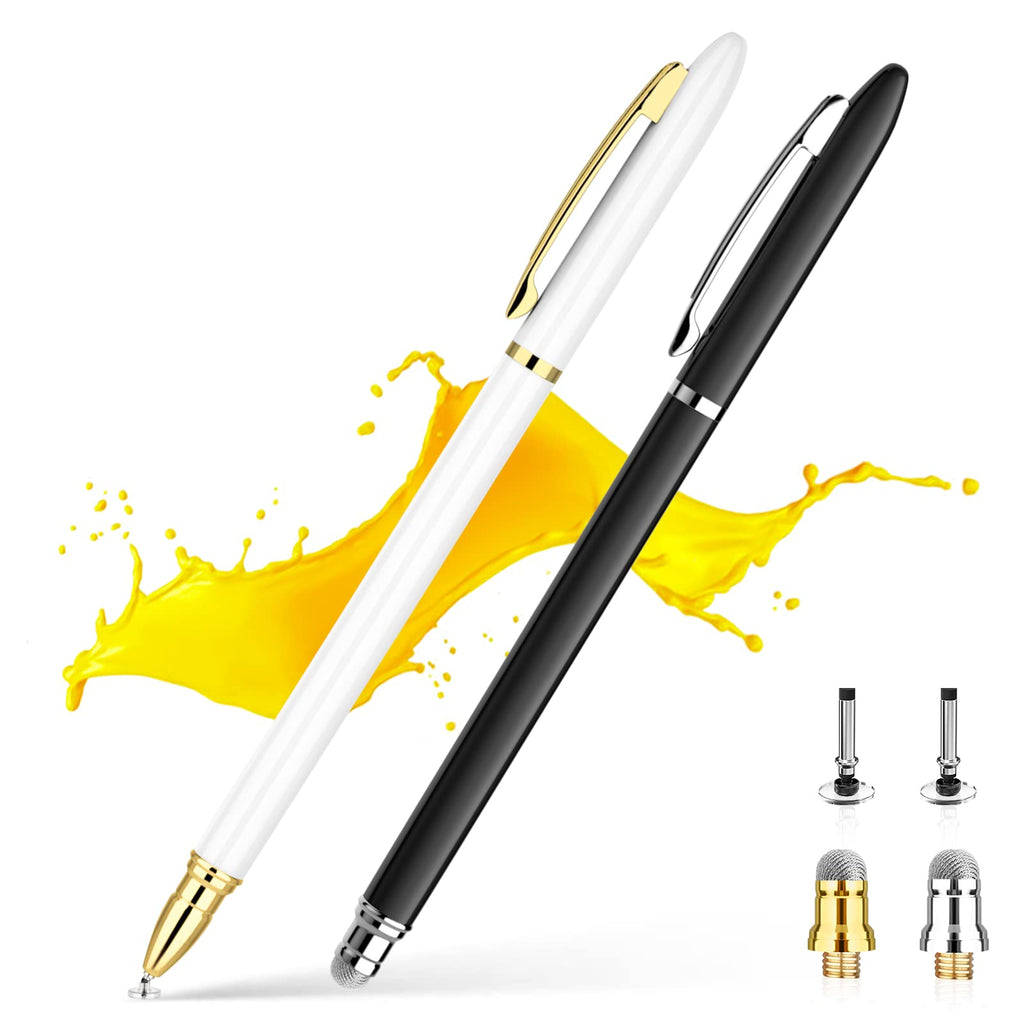 [Australia - AusPower] - Stylus Pens for Touch Screens, LezGo 2 Pack 2-in-1 Universal Capacitive Stylus Pencil Compatible with Apple iPad Pro/Air/Mini, iPhone, Samsung Galaxy, Microsoft, Android, Surface, Fire Tablet 
