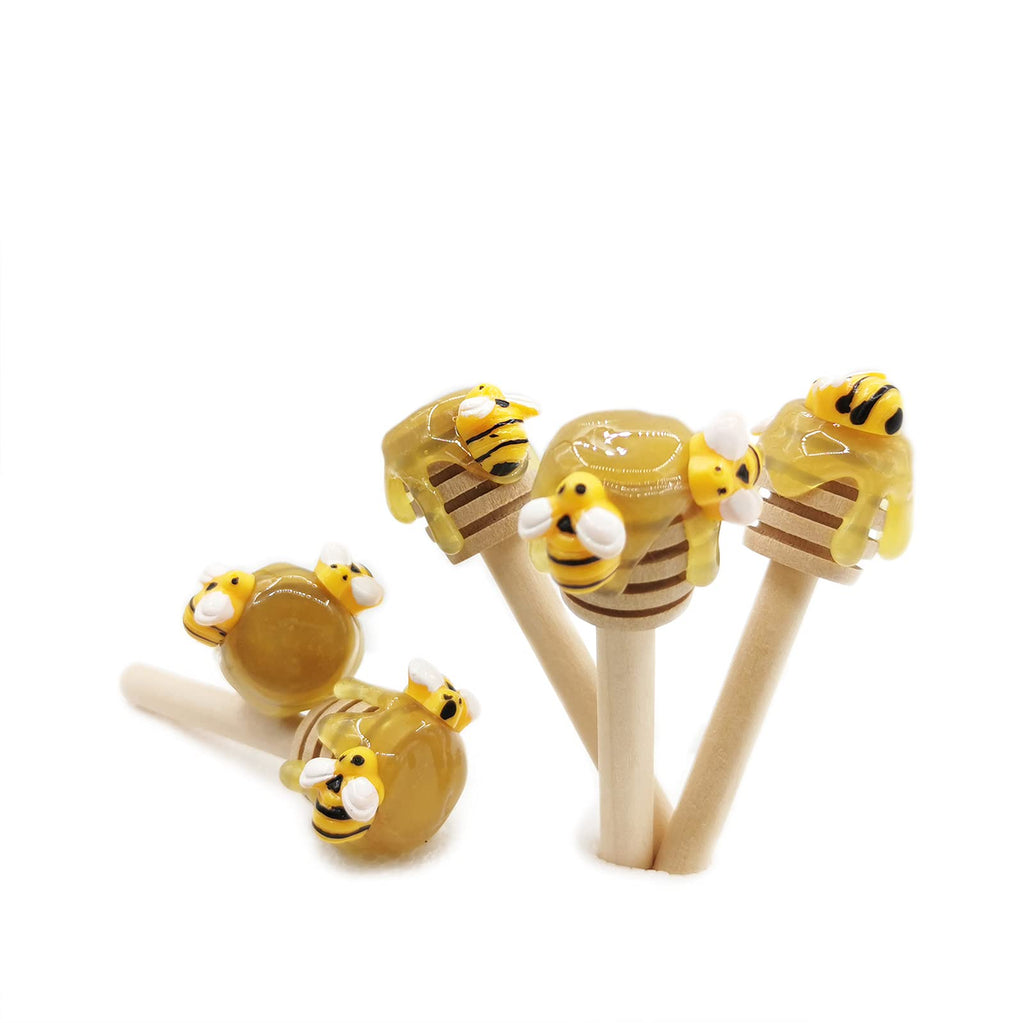 [Australia - AusPower] - 5 PCS Honey Dipper with Faux Honey Mini Bee Tiered Tray Decor Spring Summer Farmhouse Kitchen Display 
