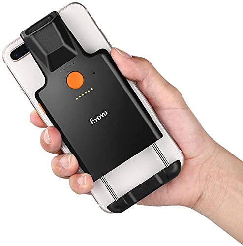 [Australia - AusPower] - Upgraded Eyoyo 1D Linear Back Clip Bluetooth Barcode Scanner,1600mAh Rechargeable Battery, Fast and Precise scanning,Compatible with Android,iOS for Warehouse Inventory Book Store Library 