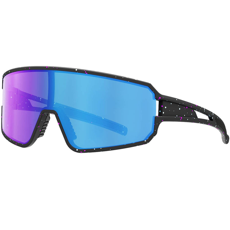 [Australia - AusPower] - SPOSUNE Polarized Cycling Glasses for Men Women , UV400 Bike Sunglasses - Sport Eyewear for Bicycle Baseball Running MTB Bc&blue Lens 