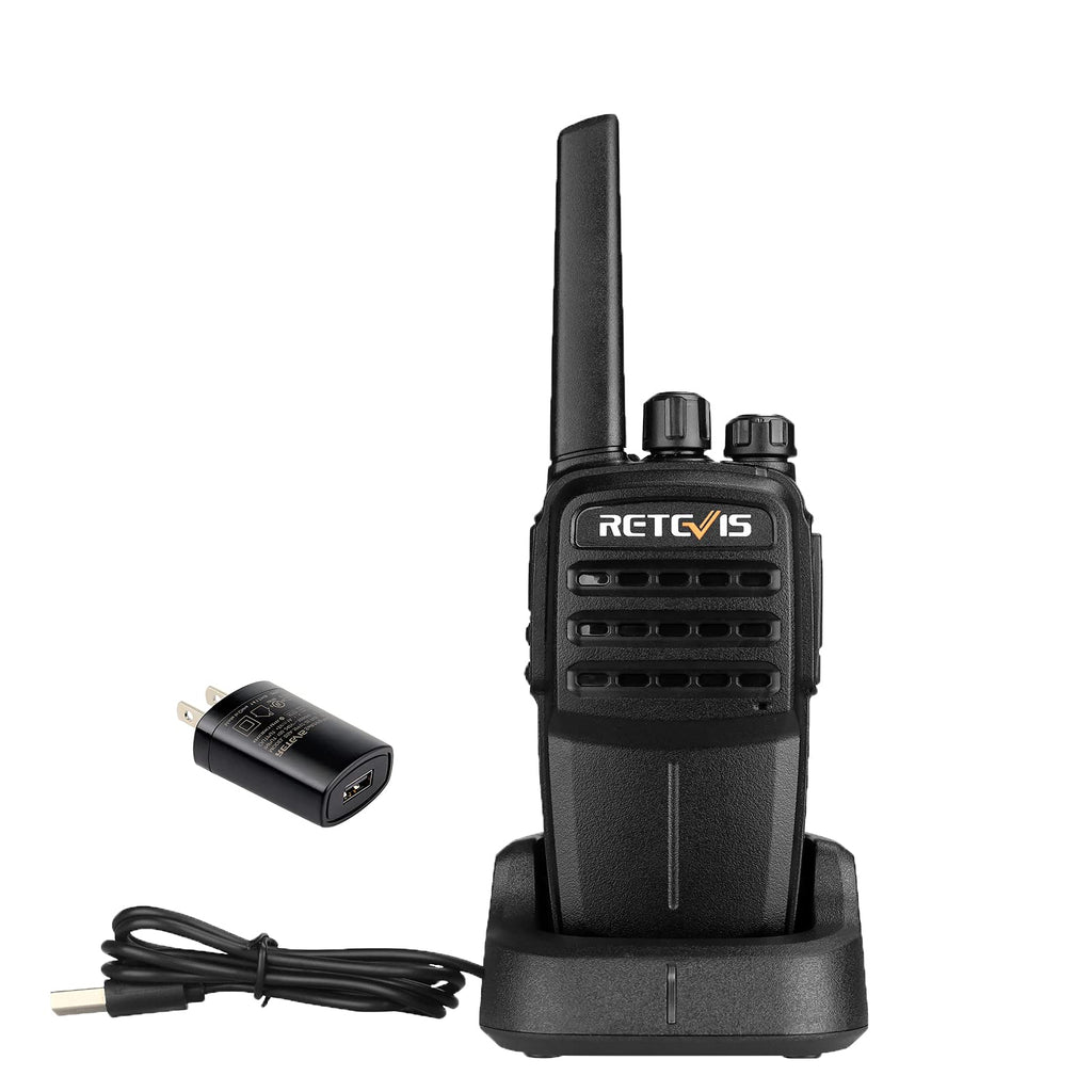 [Australia - AusPower] - Retevis RT40B Walkie Talkie Rechargeable,Mini 2 Way Radio for Adults, Rugged Two Way Radios Rechargeable, Handheld Wireless Cloning Emergency Alarm, for Adults Skiing Hunting Cruise Shipping (1 Pack) 