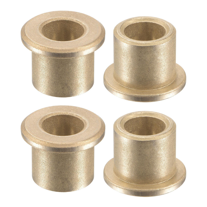 [Australia - AusPower] - uxcell Flange Sleeve Bearings 8mm Bore 12mm OD 12mm Length 16mm Flange Dia 2mm Flange Thickness Sintered Bronze Self-Lubricating Bushing 4pcs 8x12x12mm 