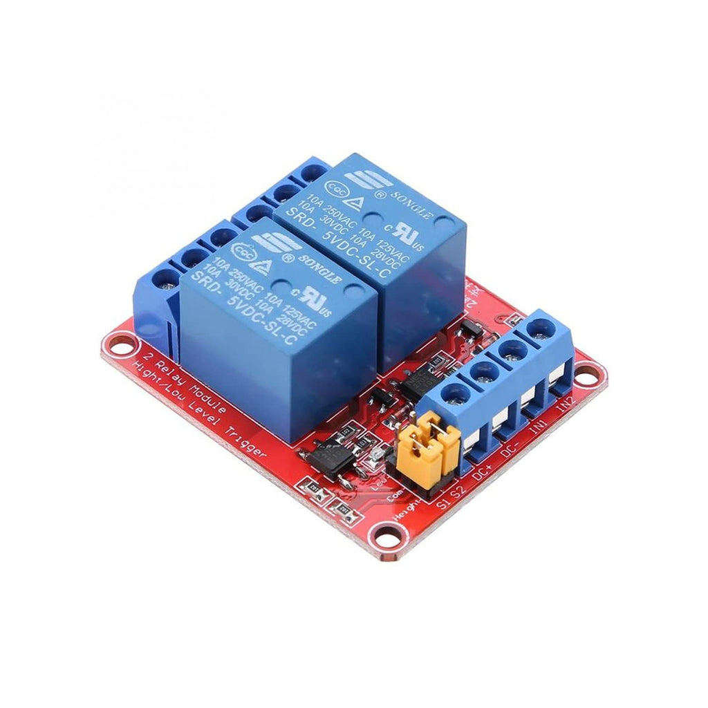 [Australia - AusPower] - DC 2 Channel Relay Module 5V with Optocoupler High or Low Level Trigger Expansion Board for Arduino(5V) 
