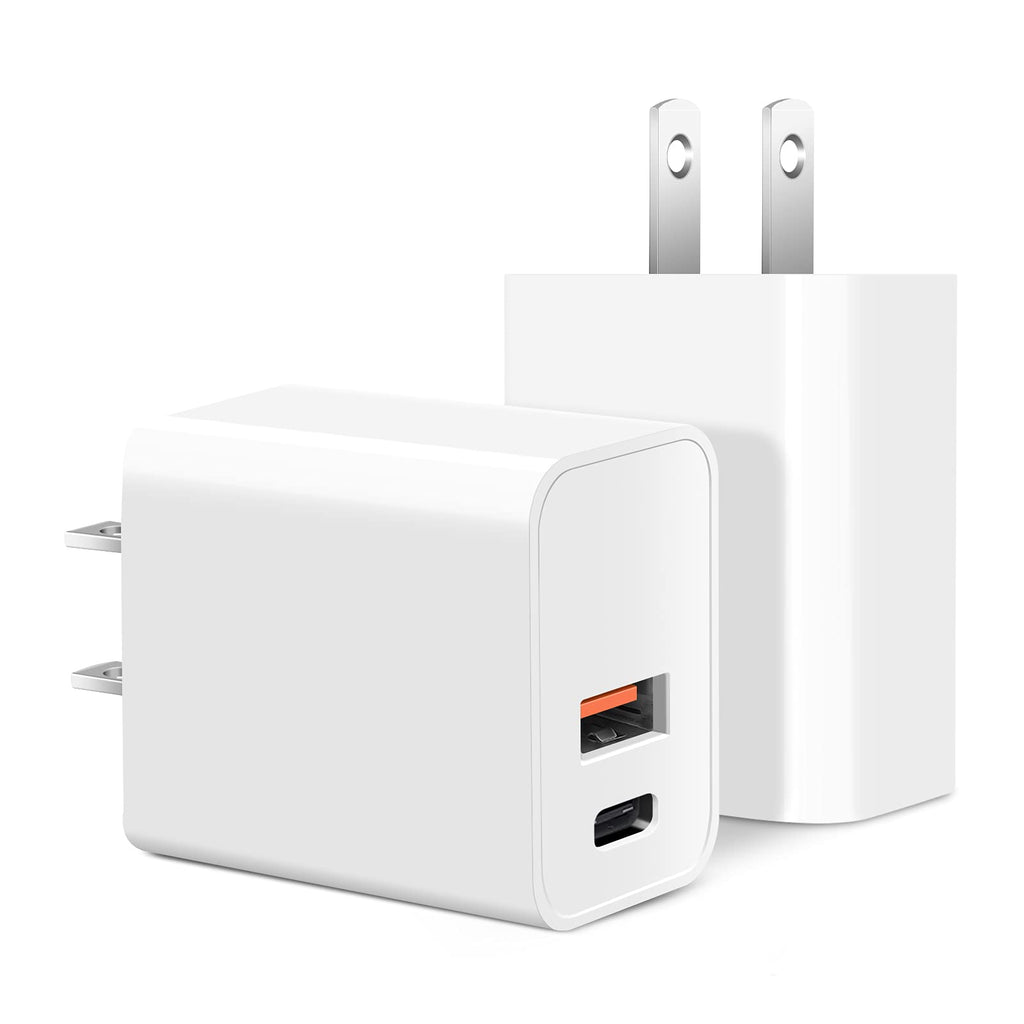 [Australia - AusPower] - [2Pack] 20W USB-C Power Adapter, DGHYDZ iPhone 13 Pro Charger Block, Type c Fast Wall Charger Block for iPhone 13/12/12 Pro/12 Pro Max/12 Mini/11/XS/XR/SE, iPad Pro, AirPods, Pixel, Samsung Galaxy White 2Pack 