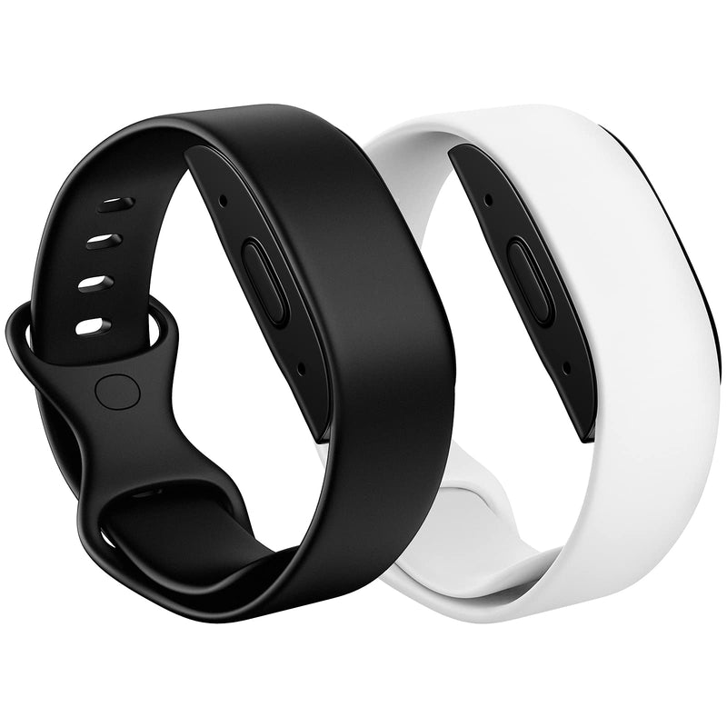 [Australia - AusPower] - OMEE 2 Pack Halo Band Compatible with Amazon Halo, Soft TPU Halo Replacement Band for Amazon Halo Smartwatch ,Sport Strap Replacement Wristband Accessories for Men for Women Small Black+White 