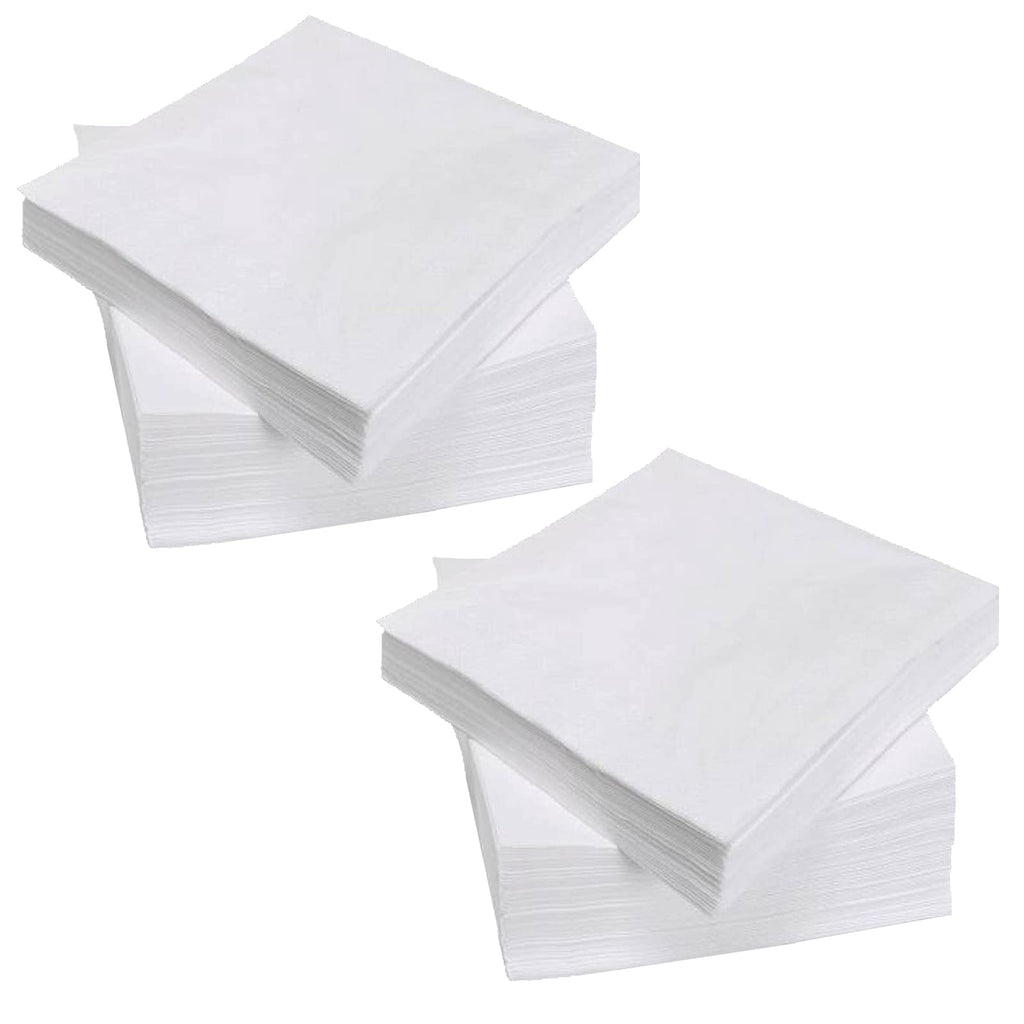 [Australia - AusPower] - 200 Count 2 Ply White Napkins Disposable Four Fold Paper Napkins for Party and Every Day Use 