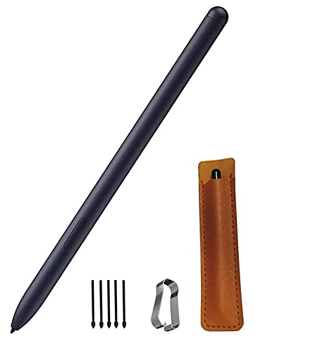 [Australia - AusPower] - Tab S7 Pen Replacement for Galaxy Tab S7 SM-T870 SM-T875 SM-T876B Galaxy Tablet S7+ SM-T970 SM-T976B Touch Pen S Pen + Pen Holder +Tips/Nibs Replacement (Black) 