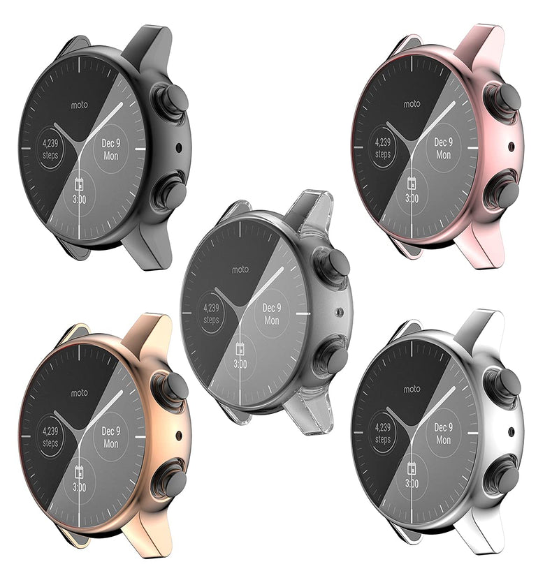 [Australia - AusPower] - Screen Protector Case Compatible with Motorola Moto360 3rd Gen Smartwatch Accessories TenCloud Covers Scratched Resistant Full Protective Cover for Moto 360 3rd Gen (5Colors) 5Colors 