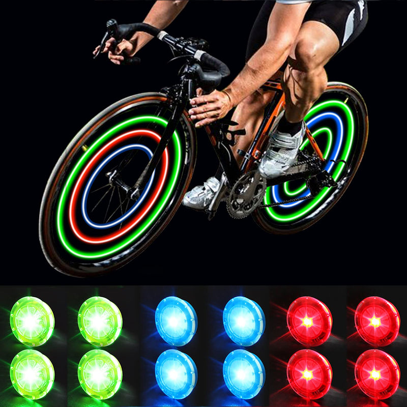 [Australia - AusPower] - MapleSeeker Bike Wheel Lights Bike Spoke Lights with Batteries Included, Waterproof Bicycle Wheel Lights for Safe Cycling, Easy to Install Cool Bike Lights for Wheels 