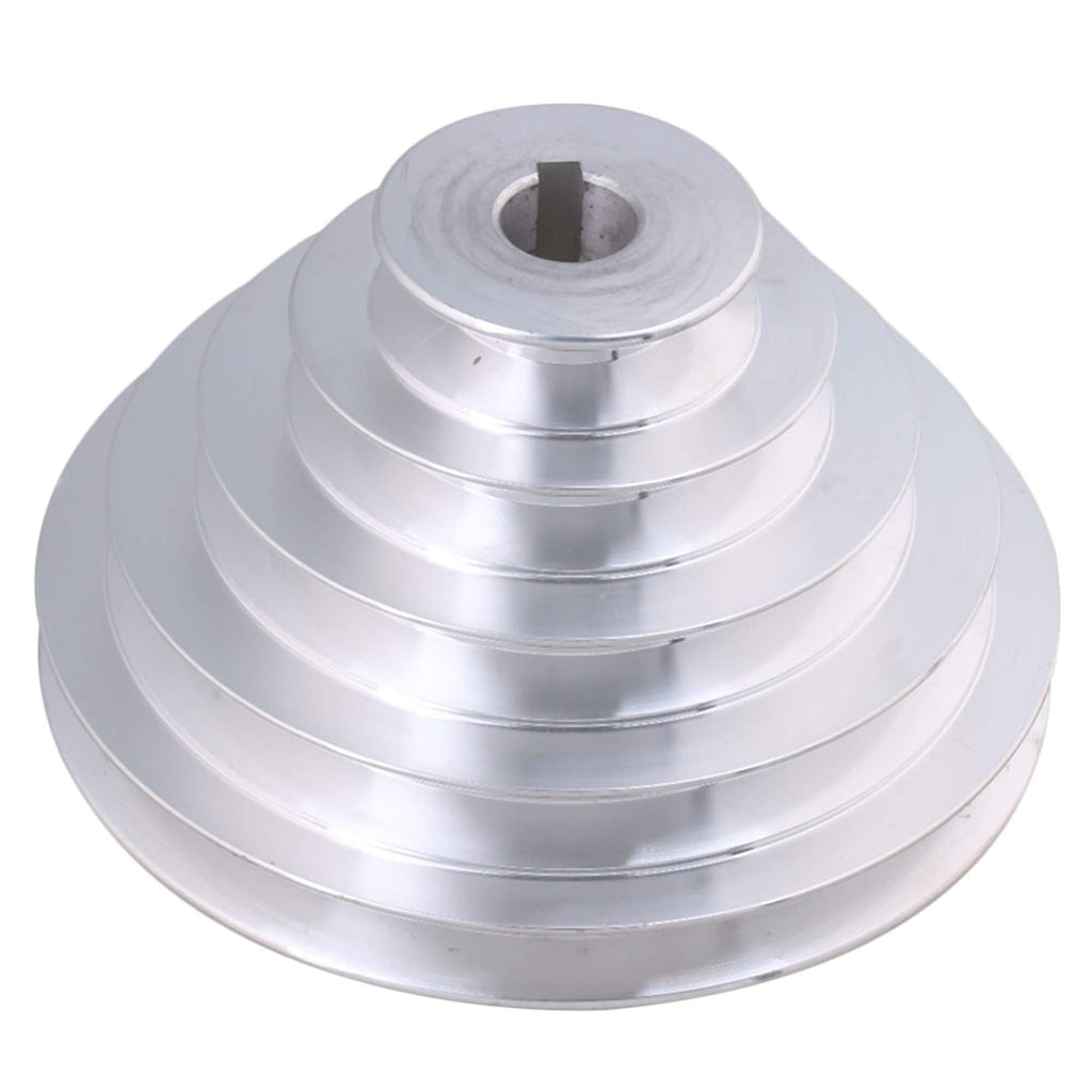 [Australia - AusPower] - NICELEC 0.75 Inch Bore Aluminum A Type 5 Step Pagoda Pulley Wheel for V-Belt Timing Belt 