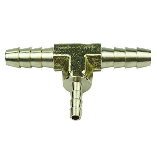 [Australia - AusPower] - HongBoW Hardware Brass Hose Barbed Reducing Tee Fitting T Barb Reducer (1/4" X 1/4" X 1/8", 3) 1/4" X 1/4" X 1/8" 