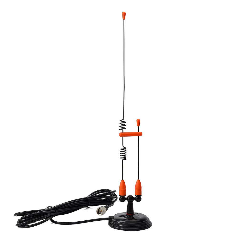 [Australia - AusPower] - UAYESOK Heavy Duty Magnetic Mount Mobile Antenna Dual-Band 2m 70cm VHF/UHF Mag Base Antenna PL-259 Plug for Vehicel Truck SUV Mobile Radio Scanner Repeater System 