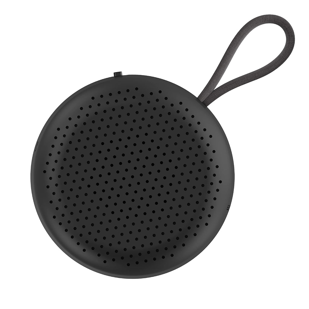 [Australia - AusPower] - Ghostek FLUX Wireless Mini Speaker with a Small Aesthetic Portable Travel Design Best for Listening to Music, Watching Movies, Shows Compatible with Apple iPhone, Samsung, LG, Google, Smart TV (Black) Black 
