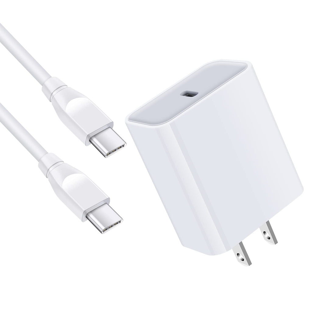 [Australia - AusPower] - Type C Fast Charger, 20W PD USB C Block with 6FT USB to USBC Cable for Samsung S22/S21/S21 ultra/S20 Ultra/Note 20 Ultra S10e A50 A03s, Google Pixel 3 4a 4 XL 5 6 Pro, LG Stylo 6/Velvet Charger+Cord White+Cord 