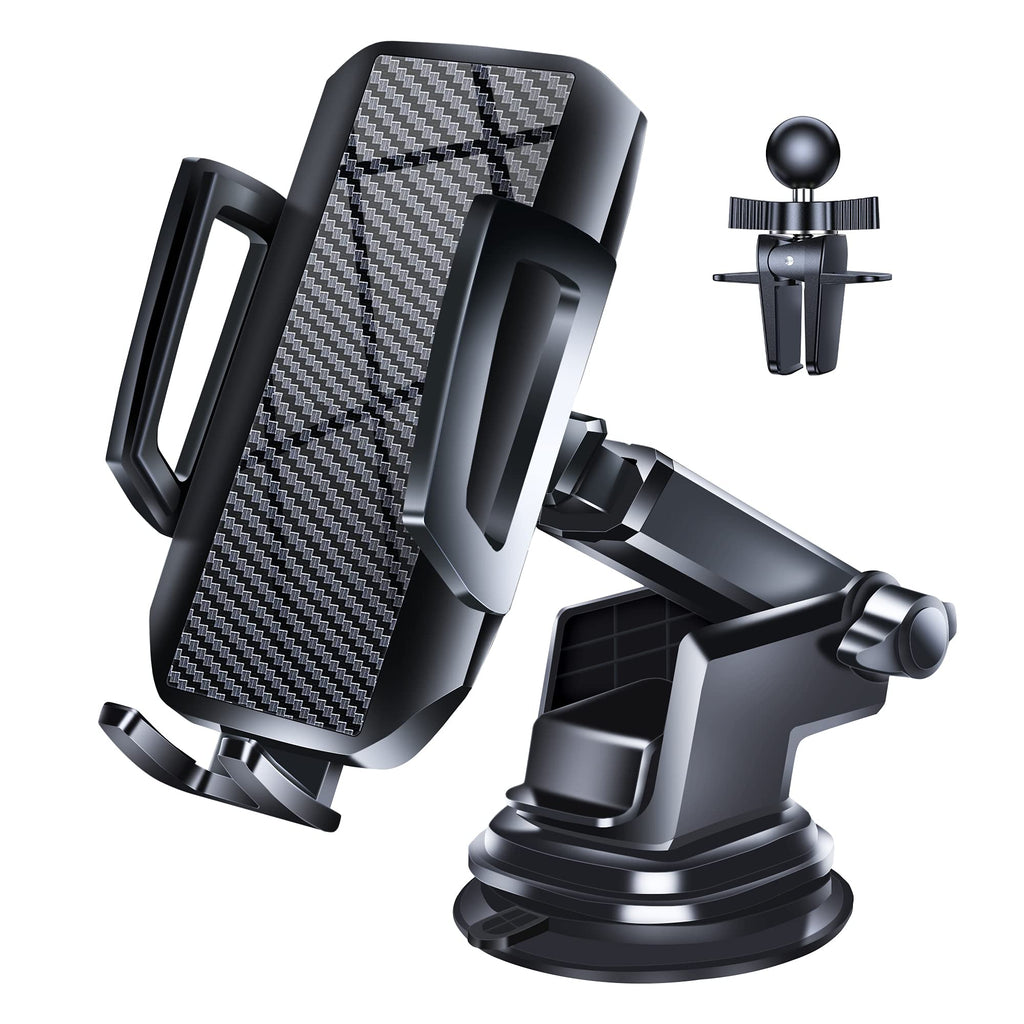 [Australia - AusPower] - Loncaster Car Phone Holder, Universal Car Phone Mount for Dashboard Windshield Air Vent, Hands Free Long Arm Suction Cup Phone Mount for Car Compatible with iPhone, Samsung, Android Smartphones 
