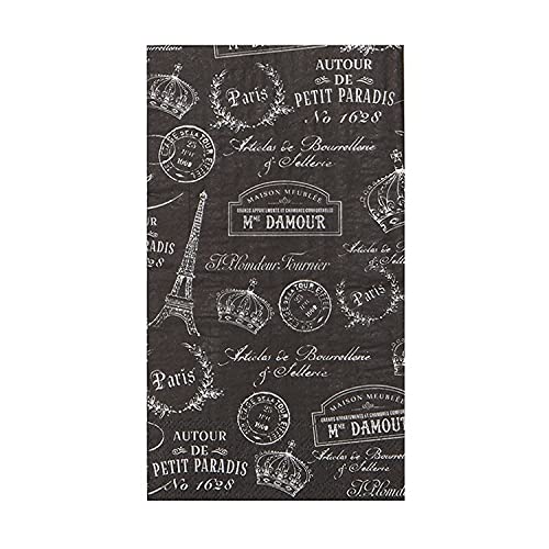 [Australia - AusPower] - Guest Towels Disposable Paper Hand Towels for Bathroom Paris Bathroom Decor Black and White Paris Decor Pk 32 Black Background 