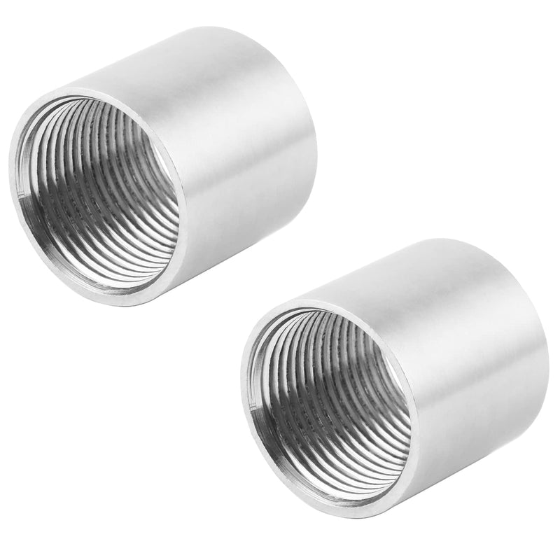 [Australia - AusPower] - Metaland Stainless Steel Pipe Coupling, 1/2"Female x 1/2" Female Thread Cast Pipe Fitting (Pack of 2) 
