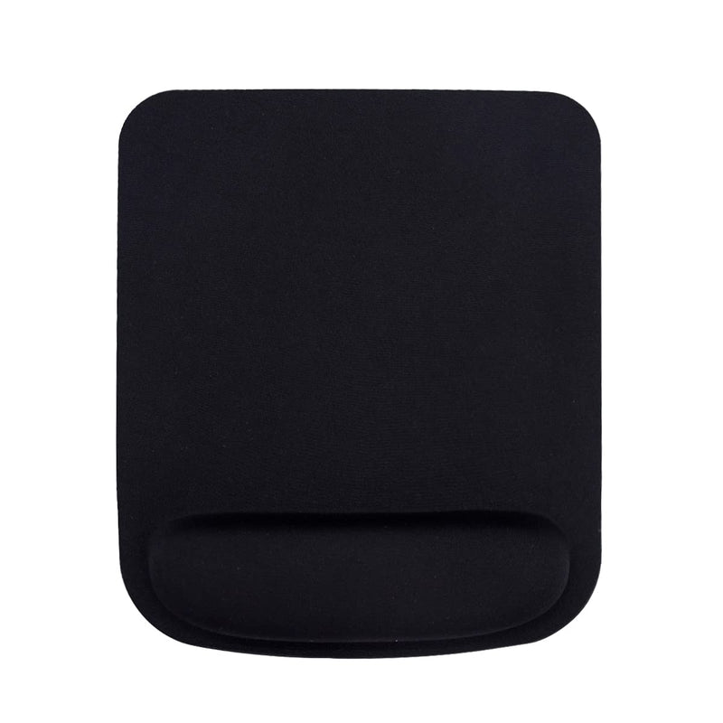 [Australia - AusPower] - WYGCH Office Desk Pad with Wrist Support,Monochrome Waterproof Leather Mouse Pad,Non-Slip Silicone Base for Computer,Laptop, Home,Office & Travel,(250*211*23mm Black) 