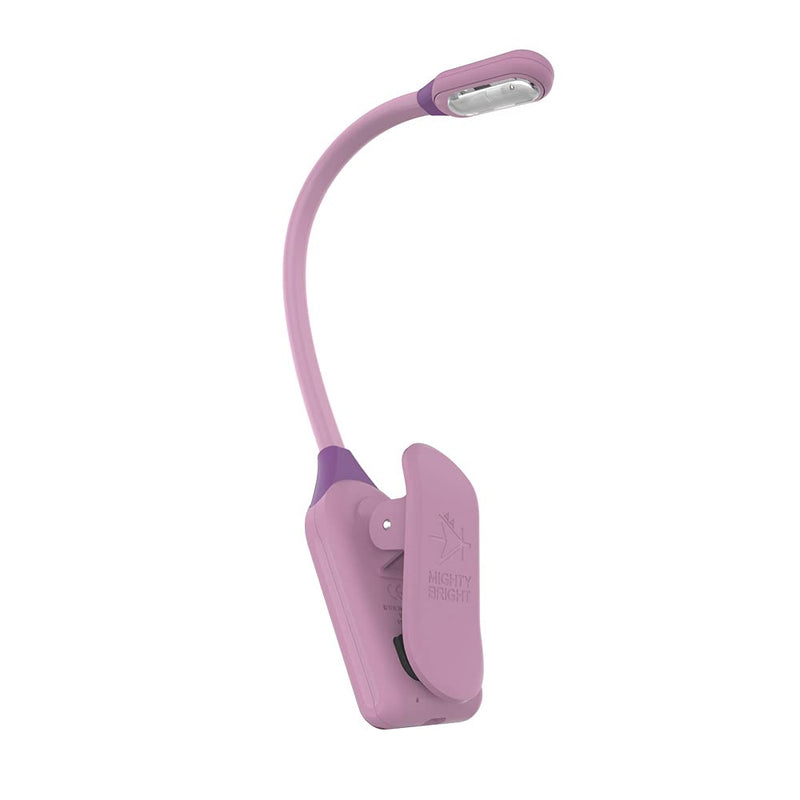 [Australia - AusPower] - The Original Mighty Bright WonderFlex Book Light, Warm Eye Care LEDs, Flexible, Durable, Dimmable, Clip-On Light, for Kids, Reading, Bookworms, Read in Bed, Batteries or Micro USB (White) Lavender 
