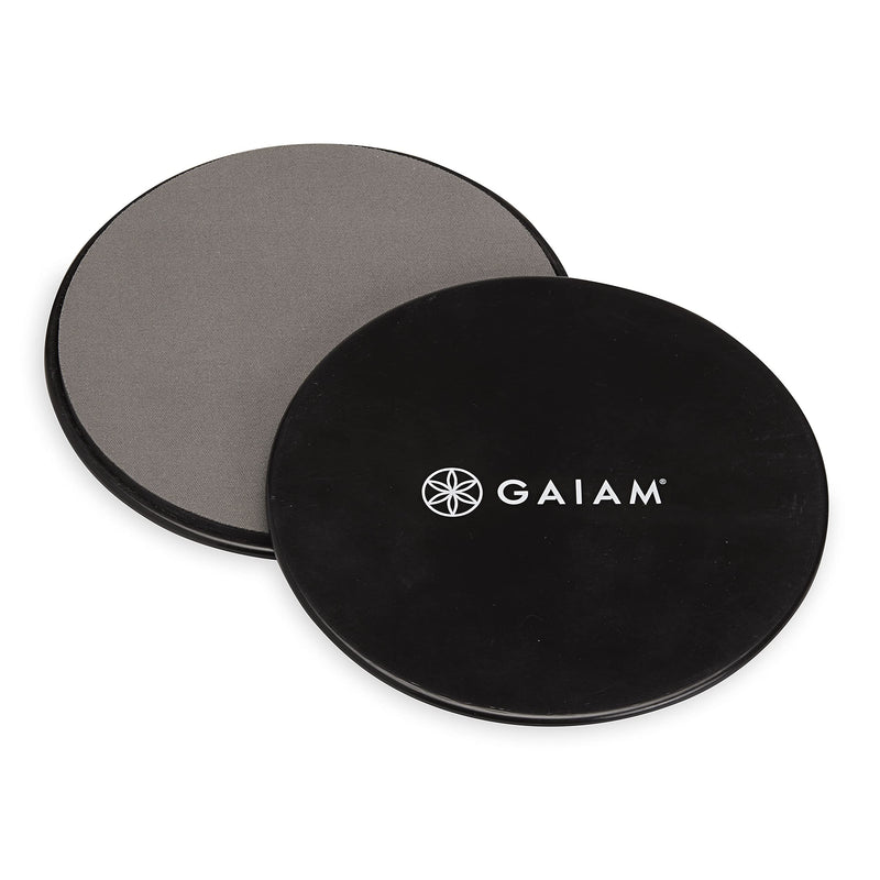 [Australia - AusPower] - Gaiam Core Sliding Discs - Dual Sided Workout Sliders for Carpet & Hardwood Floor - Home Ab Pads Exercise Equipment Fitness Sliders for Women and Men 