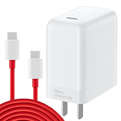 [Australia - AusPower] - Original OEM 100% Warp Charger 65W [10V/6.5A] USB C Charger for OnePlus 8T/9/9RT/9 Pro 10Pro with USB C-to-C Cable (2M/6.5ft) UL Test Report 