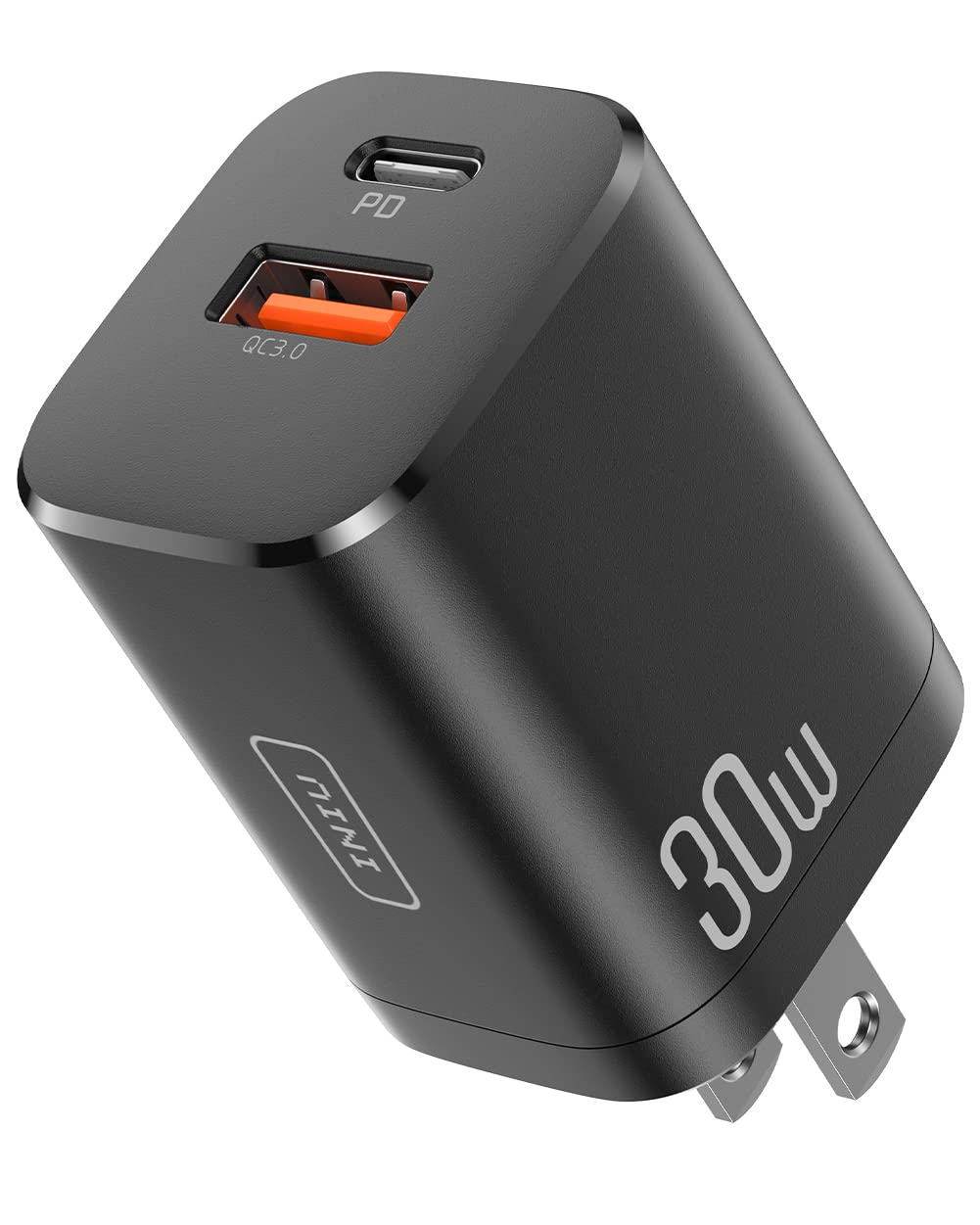 [Australia - AusPower] - USB C Charger, INIU 30W PD QC 3.0 Fast Charging Dual Port Wall Charger Block, Quick Charge USB-C Power Adapter for iPhone 13 12 11 Pro Max Samsung S21 S20 Note 20 iPad Pro Google LG Tablet AirPods etc 