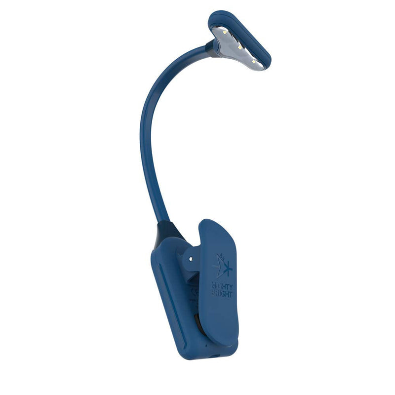 [Australia - AusPower] - The Original Mighty Bright NuFlex Book Light, Warm Eye Care LEDs, Flexible, Durable, Dimmable, Clip-On Light, for Kids, Reading, Bookworms, Read in Bed, Batteries or Micro USB (Midnight Blue) Midnight Blue 