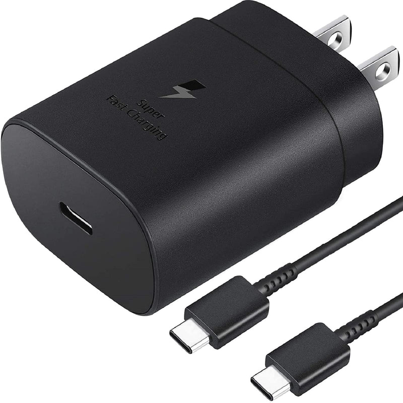 [Australia - AusPower] - Super Fast Charger, 25W Type C Super Fast Charging,Wall Charger with USB Type C Cable【5ft 】 for Samsung Galaxy S21/21 Ultra/S21 Plus/S20/S20 Ultra/Note 20 Ultra/Note 10 Plus/S10/S10e/S9 Plus/S8 Plus 