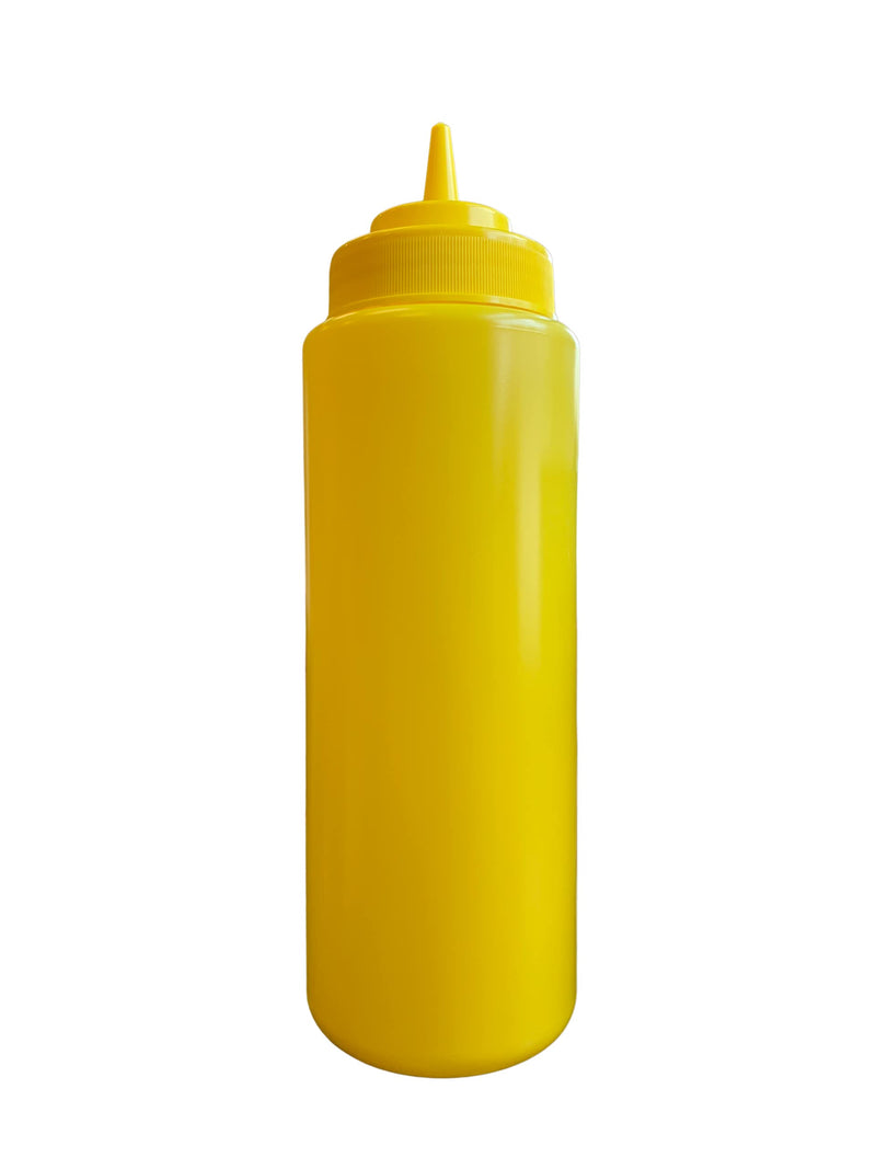 [Australia - AusPower] - Extra Large Mustard BPA Free Food Prep Yellow Plastic Squeeze Bottle Holds 32 oz 